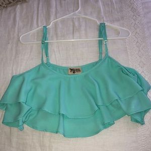 Show me your Mumu blue crop top